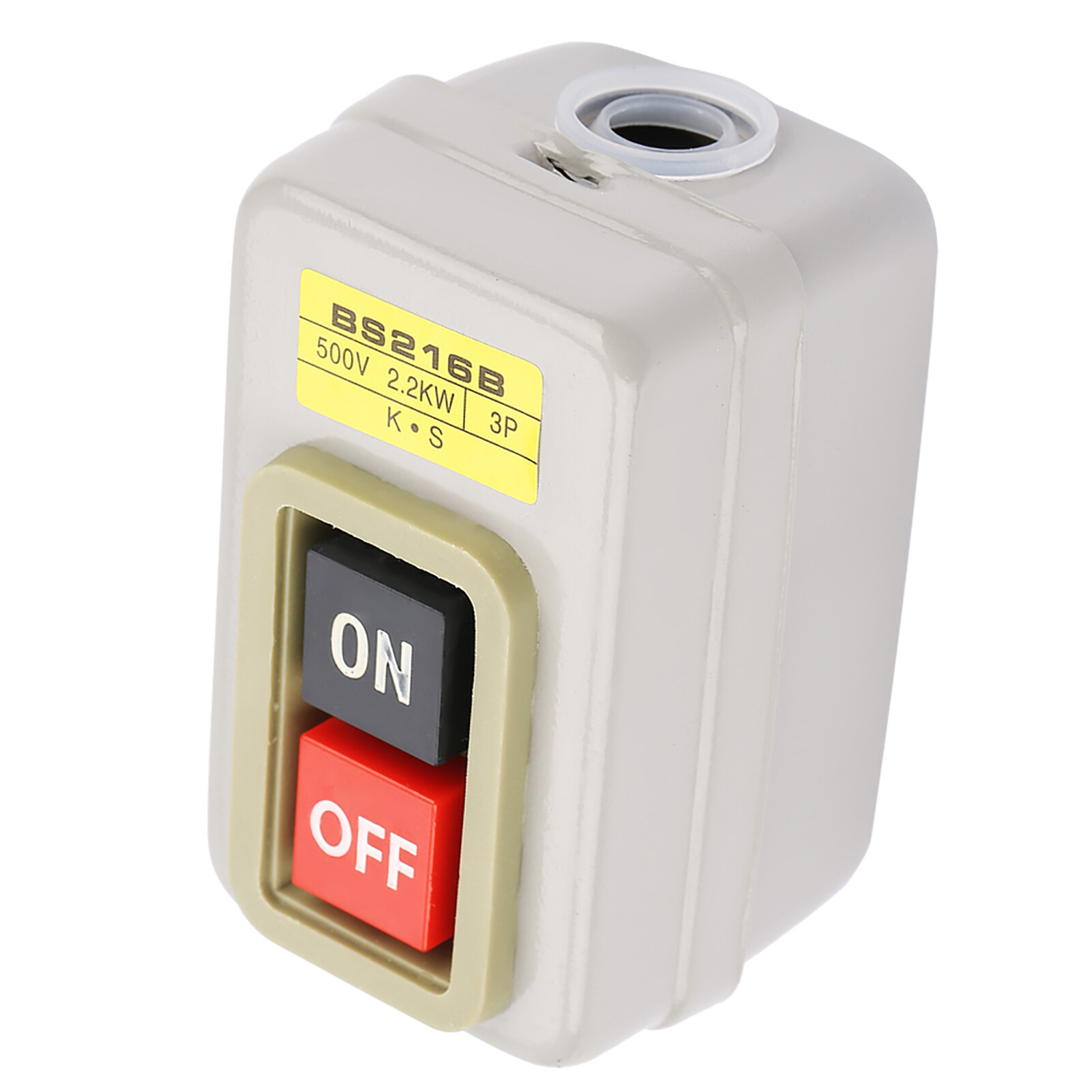 On/Off Push Button Switch 110/220/380V 10A BS216B Self-Locking 3P On/Off Power Push Button Switch Small Appliances Power Switch