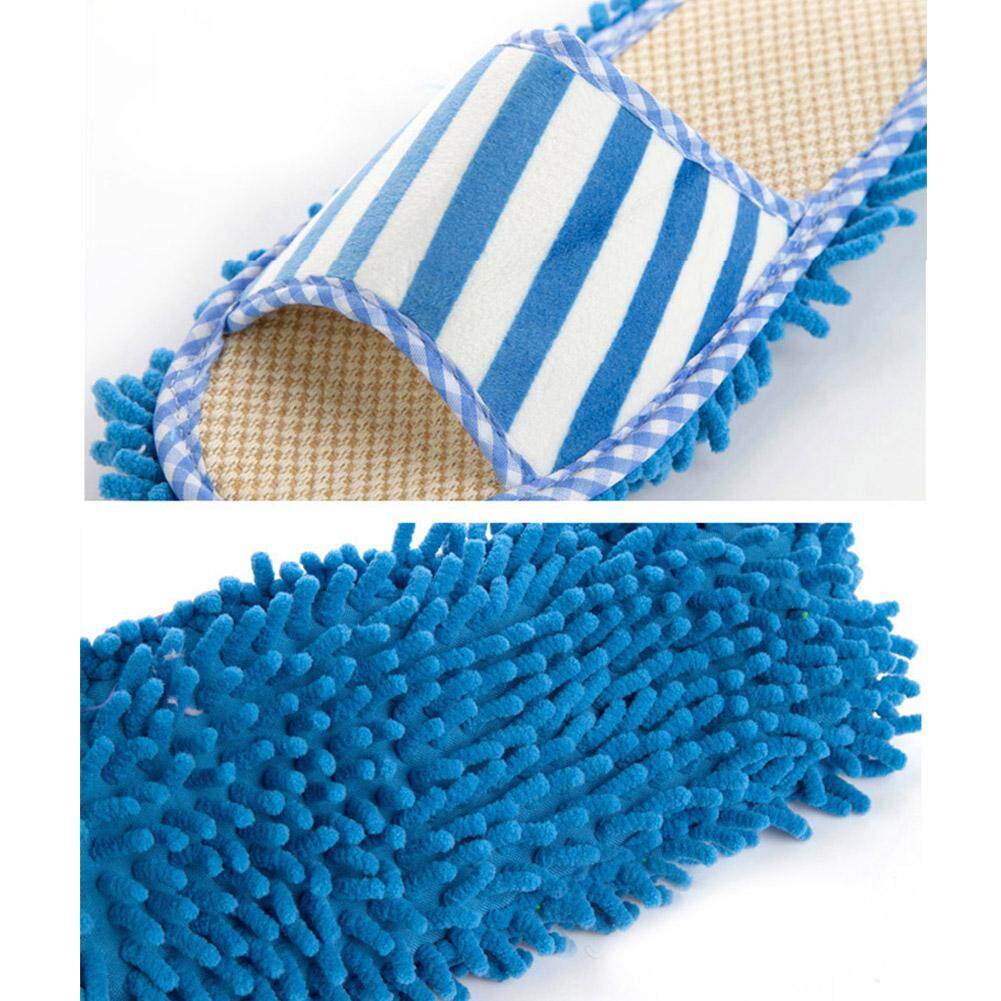 home floor dusting shoes cleaning coral stripe Mop slippers clean washable New