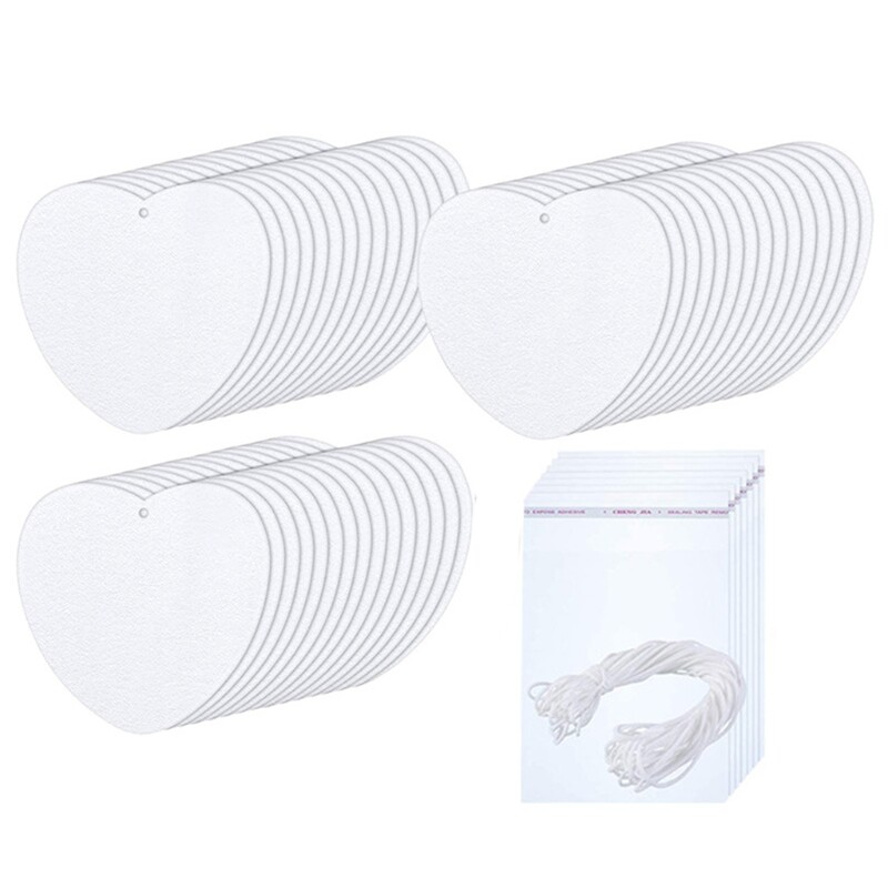 100 Pieces Car Scented Hanging Sheets Blanks Set Sublimation Air