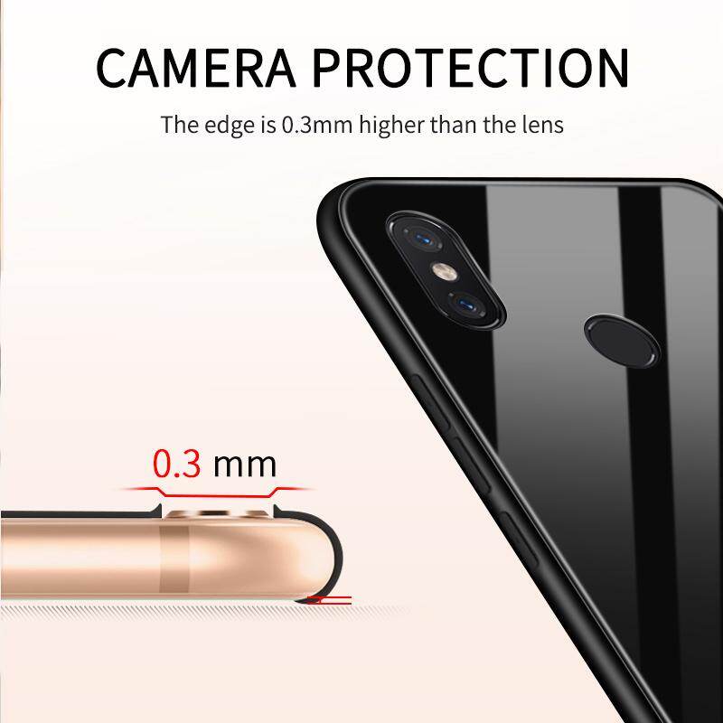 Ốp Lưng Chống Sốc Cho Xiaomi Mi 8SE 8 SE, Ốp Điện Thoại Viền Mềm Bằng Silicon Kính Cường Lực Hình Cầu Vồng Màu Chuyển Sắc Cầu Vồng Sang Trọng
