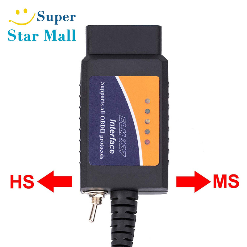 [In Stock] OBD2 USB Device ELM327 Compatible Interface with HS-CAN/MS-CAN Switch OBD2 Scanner