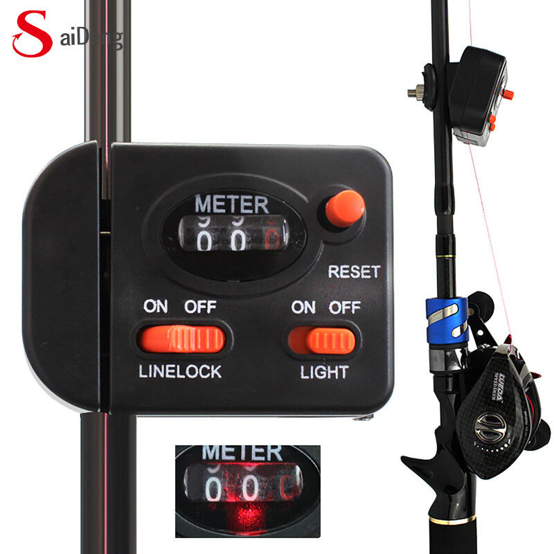 Manual Fishing Line Depth Finder Counter With Clear Display Shockproof Seawater-resistant Fishing Tackle Tool