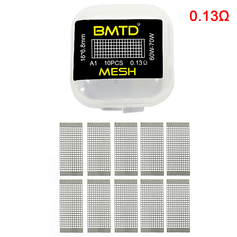 [JINXING] 10Pcs Mesh Style Coils A1 0.13/018/0.16OhmHeating Coil Wire for Wotofo Profile