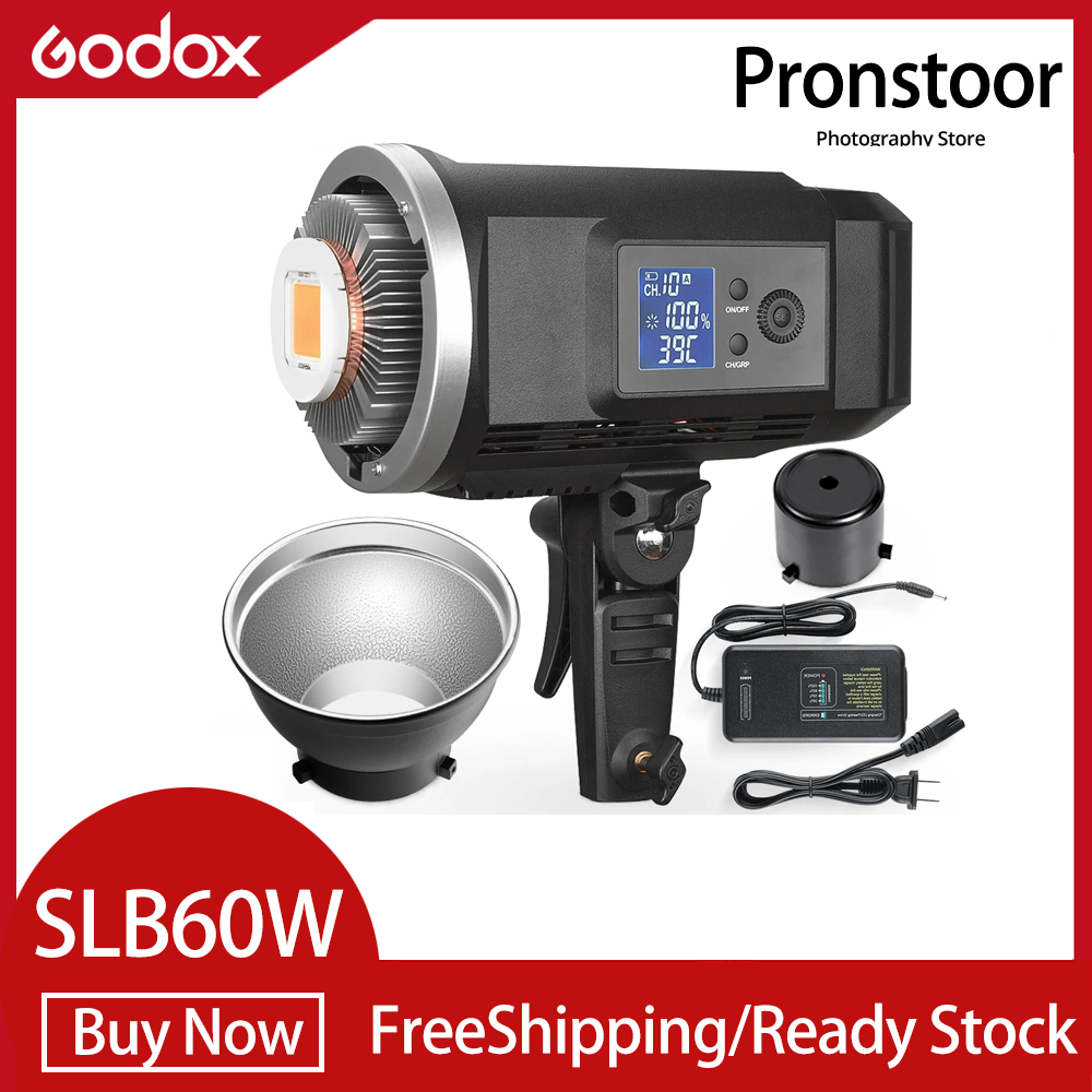 Godox SLB60W 60W 5600K White Version hand held type Outdoors Portable  Continuous LED Using Lithium Battery (Bowens Mount)