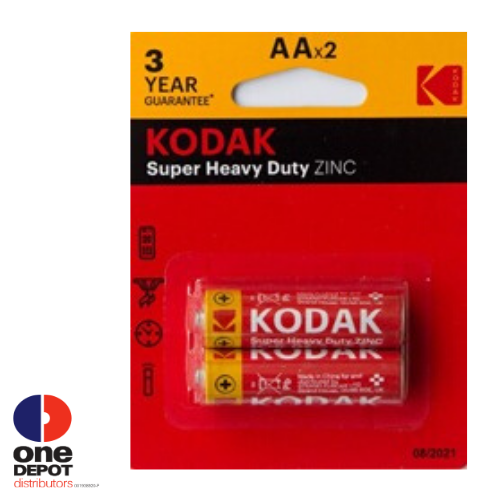 KODAK Super Heavy Duty Zinc AA Batteries (2pcs) Lazada