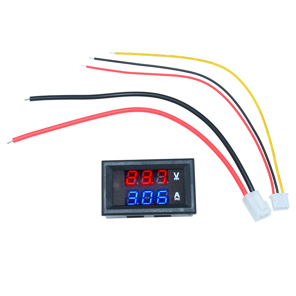 Original Aideepen 1PCS DC 100V 10A Blue+Red LED Voltmeter Ammeter Amp Dual Digital Volt Amp Meter