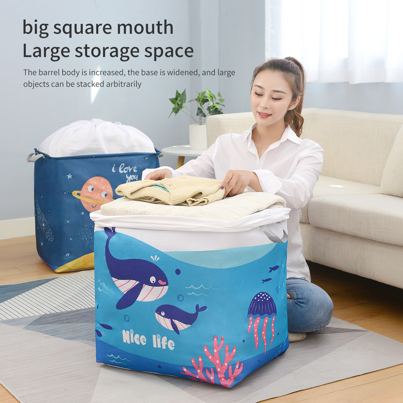 Homenhome Comforter Storage Bag Dustproof Clothes Organiser Cabinet Container