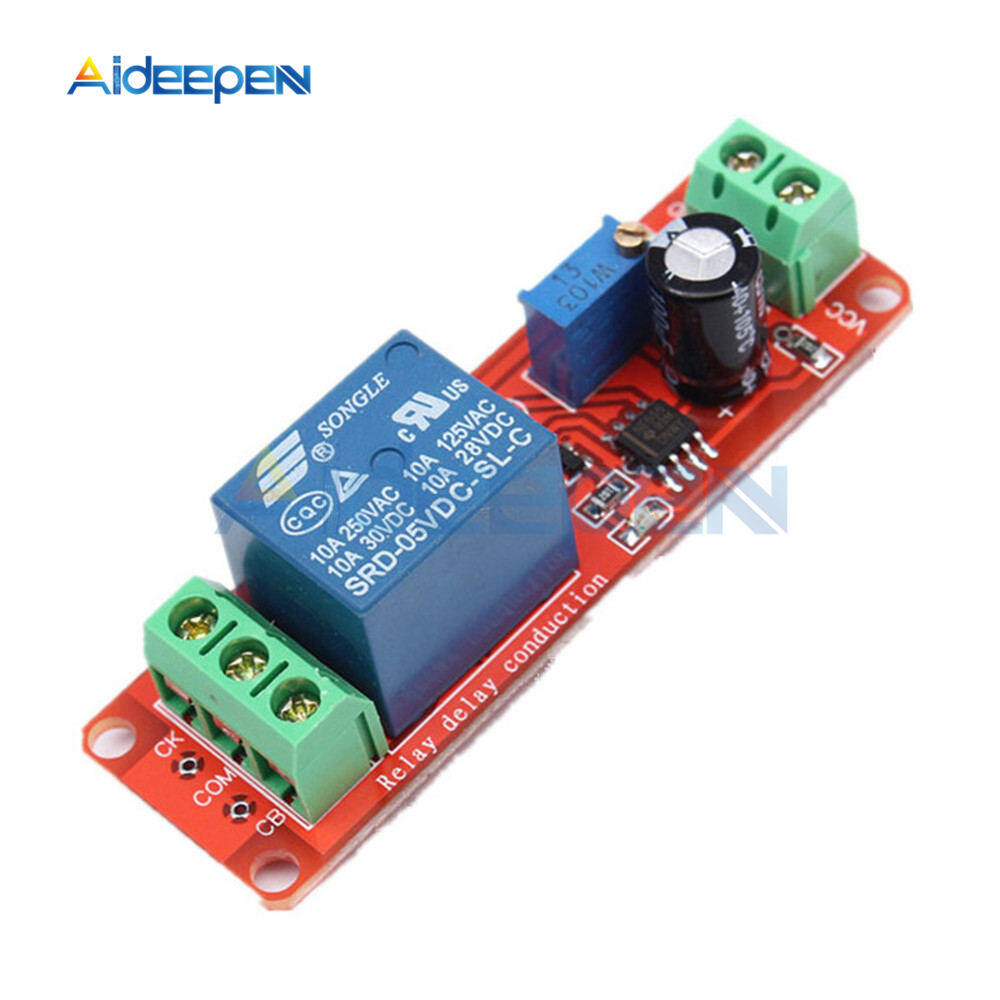 Ne555 Adjustable Module Timer Switch, 5V, Delay Relay Module, Cpu 0-10S, To 10 Seconds, 2200W