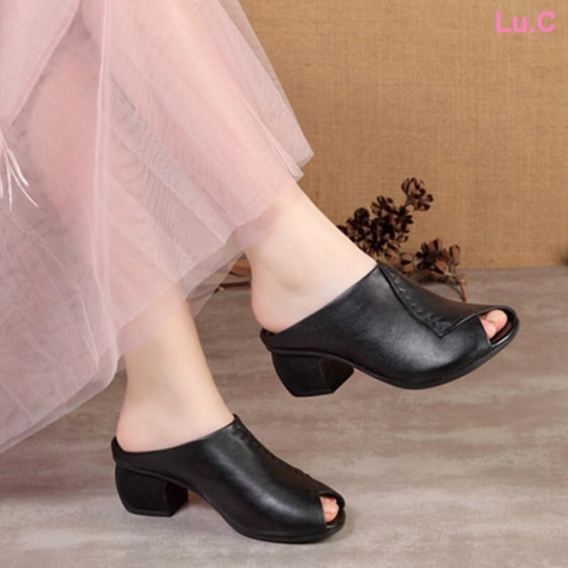 Women Heels Sandals Kasut Perempuan Heels Murah Sandals Korean Sandal Sandle Women Selipar Sandal Perempuan Thick Outdoor Shoes