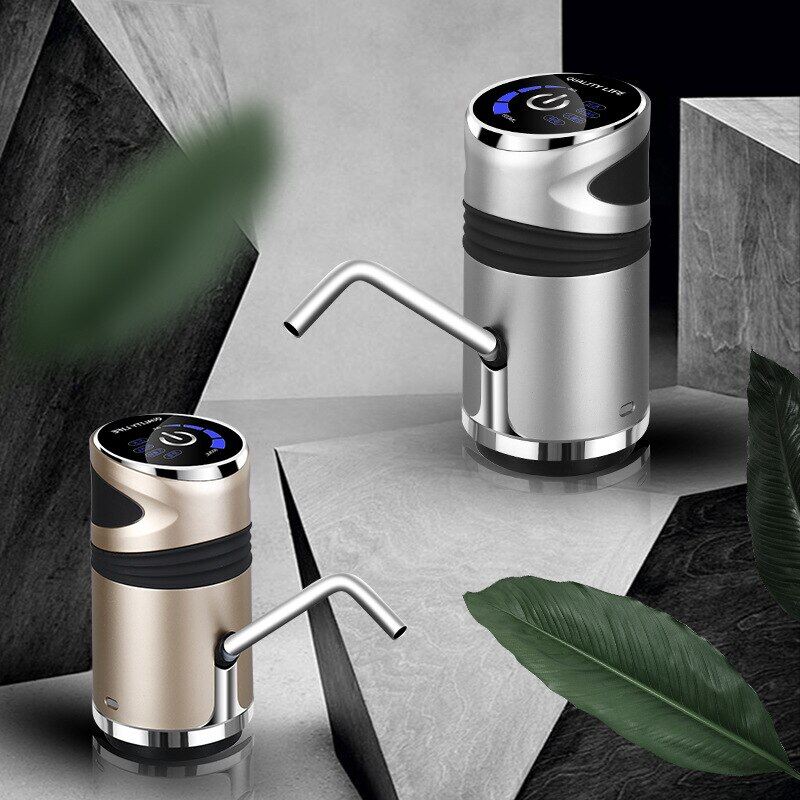 Electric Water Pump Automatic Button Water Dispenser Touch Control Gallon Bottle Drinking Water Switch Home Office USB Charging