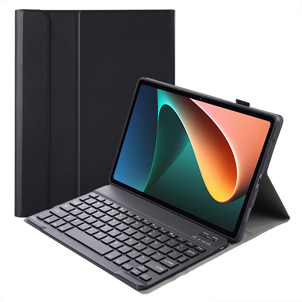 Keyboard case for xiaomi mi pad 5 / mi pad 5 pro 11 inch 2021/ xiaomi pad 6/6 pro 11 inch 2023, leather smart stand case with detachable keyboard for redmi pad se 11 inch 2023, redmi pad 10.61 inch 2022