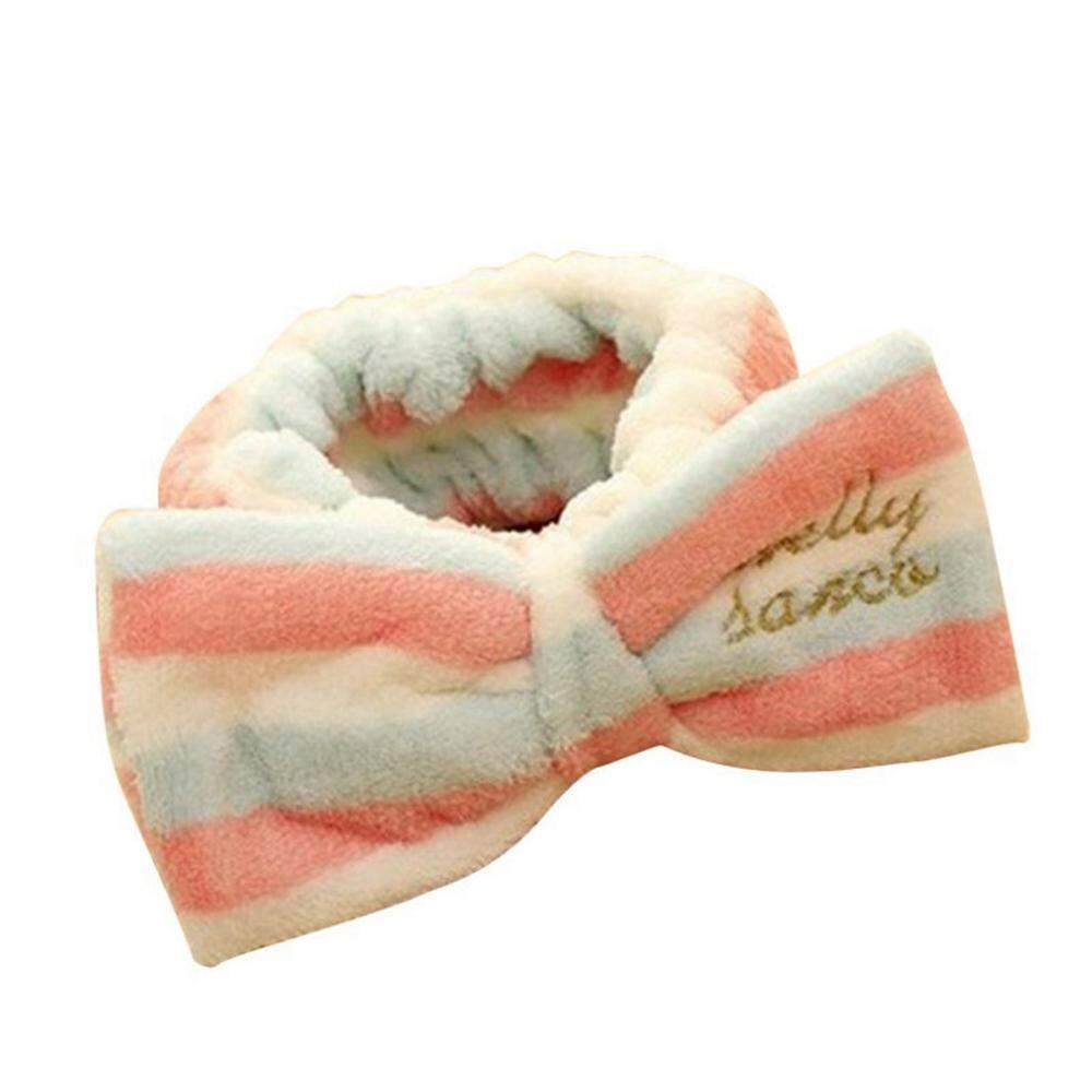 E Future Flannel สายรัดศีรษะเครื่องสำอาง, Bowknot ที่รัดผม Hairlace สำหรับล้างหน้าสปาแต่งหน้า By Efuture