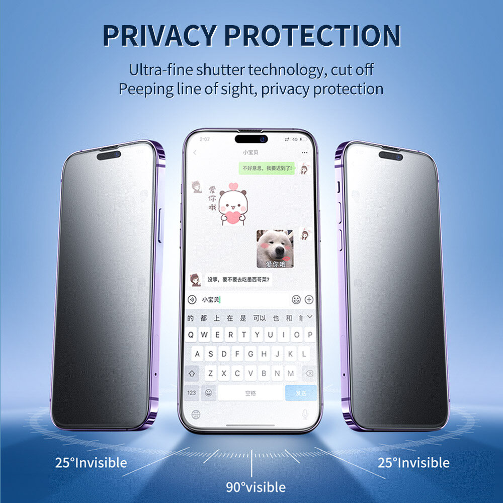 SmartDevil Matte Privacy Screen Protector For iPhone 14 Pro max iPhone 15 Pro Max iPhone 14 Pro iPhone 15 Plus iPhone 14 Plus 13 Pro max iPhone 16e Mobile Phone Full Coverage Tempered Glass Film Anti-peeping Anti-fingerprint