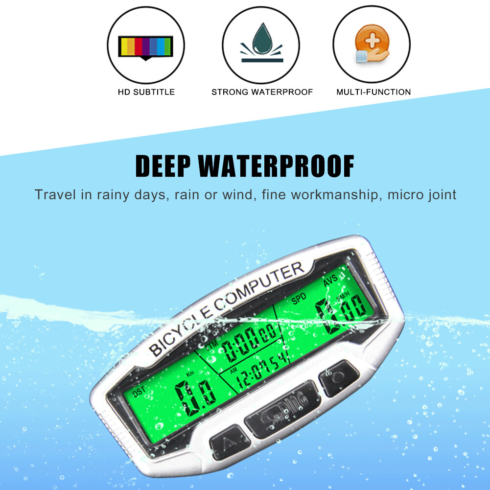 Xe Đạp LCD Có Dây Máy Tính Đồng Hồ Tốc Độ, Đèn Nền Xe Đạp, Bảng Mã Phụ Tùng Xe Đạp Để Che Nắng