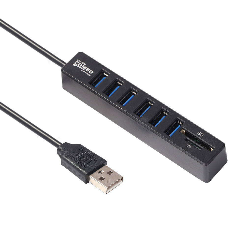 Bộ Chuyển Đổi HUB Đa Năng USB 2.0 Nhiều USB 5/8 Cổng Bộ Chia Ổ Cắm Chia Nguồn USB USB Đầu Đọc Thẻ Cho Máy Tính Xách Tay Máy Tính Để Bàn