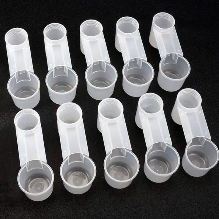 10x Plastic Pet Bird Drinker Feeder Water Bottle Cup Accessory