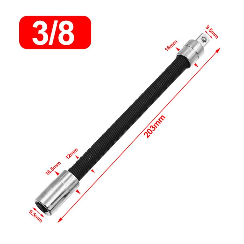 MICANGP 1/4 3/8 1/2 Socket Extension Rod Workshop Tool Ratchet Wrench Extender Power Tools Flexible Extension Rod Extension Connective Rod Drive Socket Extension Bar Adapter Drive Adapter