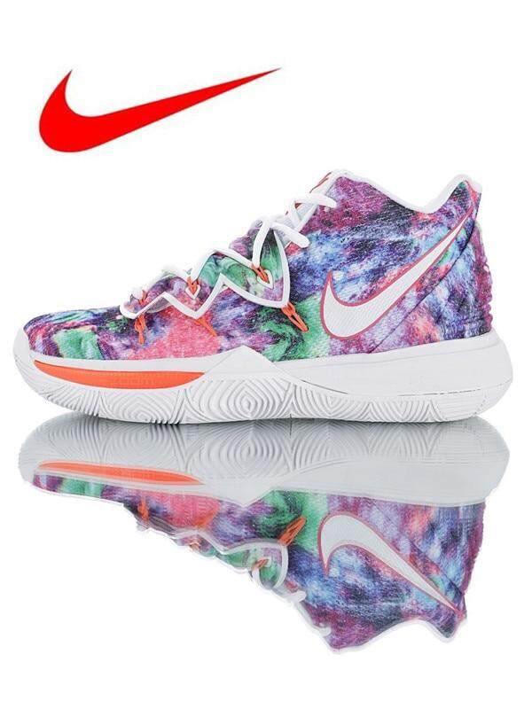 Nike_Kyrie 5 PE Pria Sepatu Basket Bernapas, Produk Baru Tahan Abrasi Bernapas Non-slip