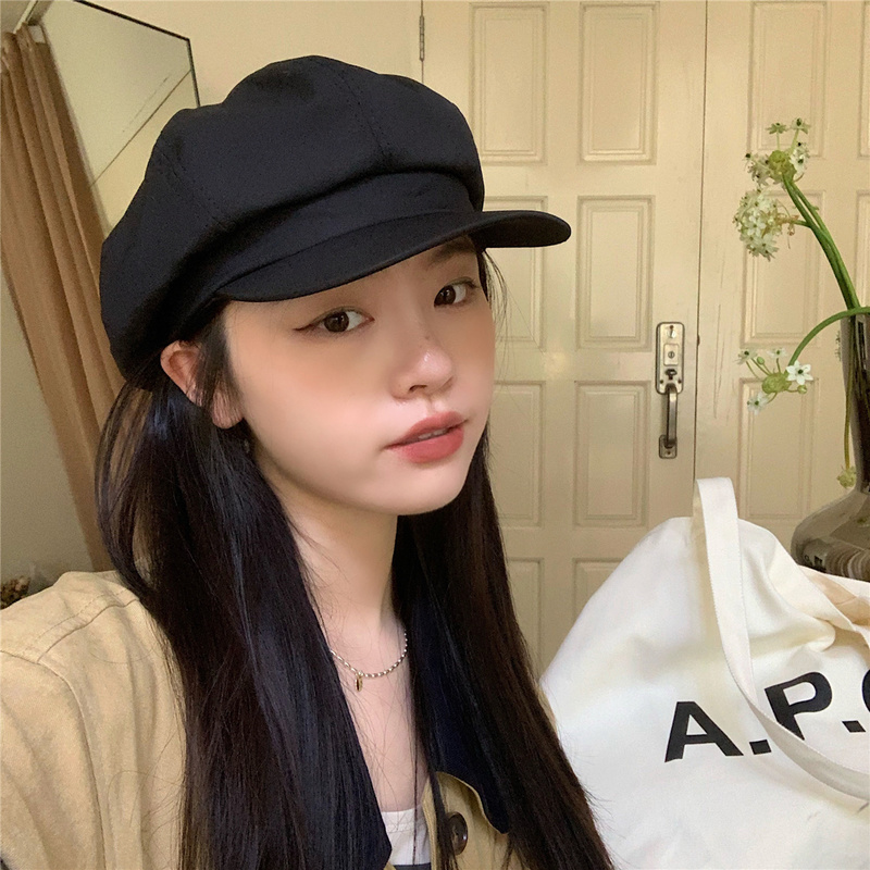 Mũ Hình Bát Giác Cổ Điển Nhật Bản Mũ Nồi Hàn Quốc Cho Nữ