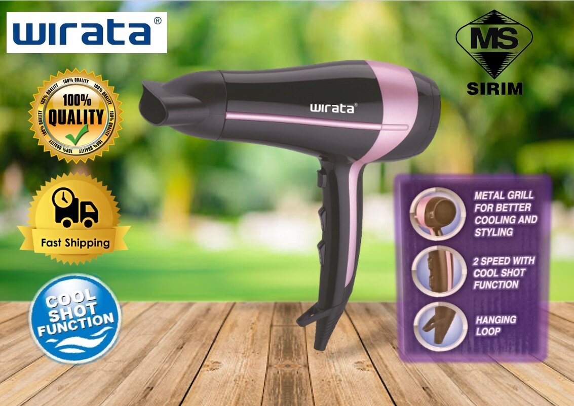 HAIR DRYER / HD668 / WIRATA PROFESSIONAL TURBO HAIR DRYER / 2000W