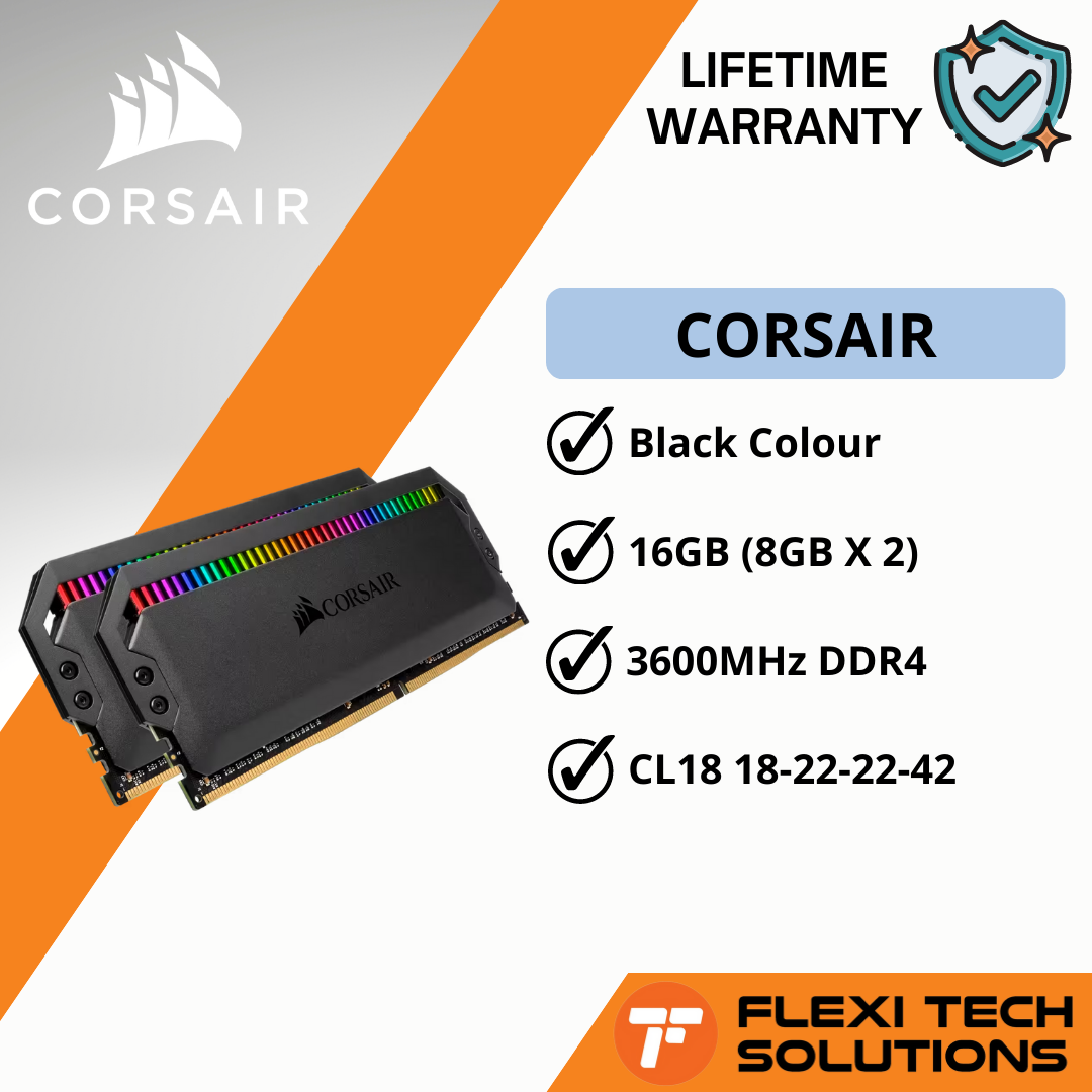 Flexi Tech CORSAIR Dominator Platinum RGB DDR4 Black  White 64GB 3600MHz  RAM | Lazada