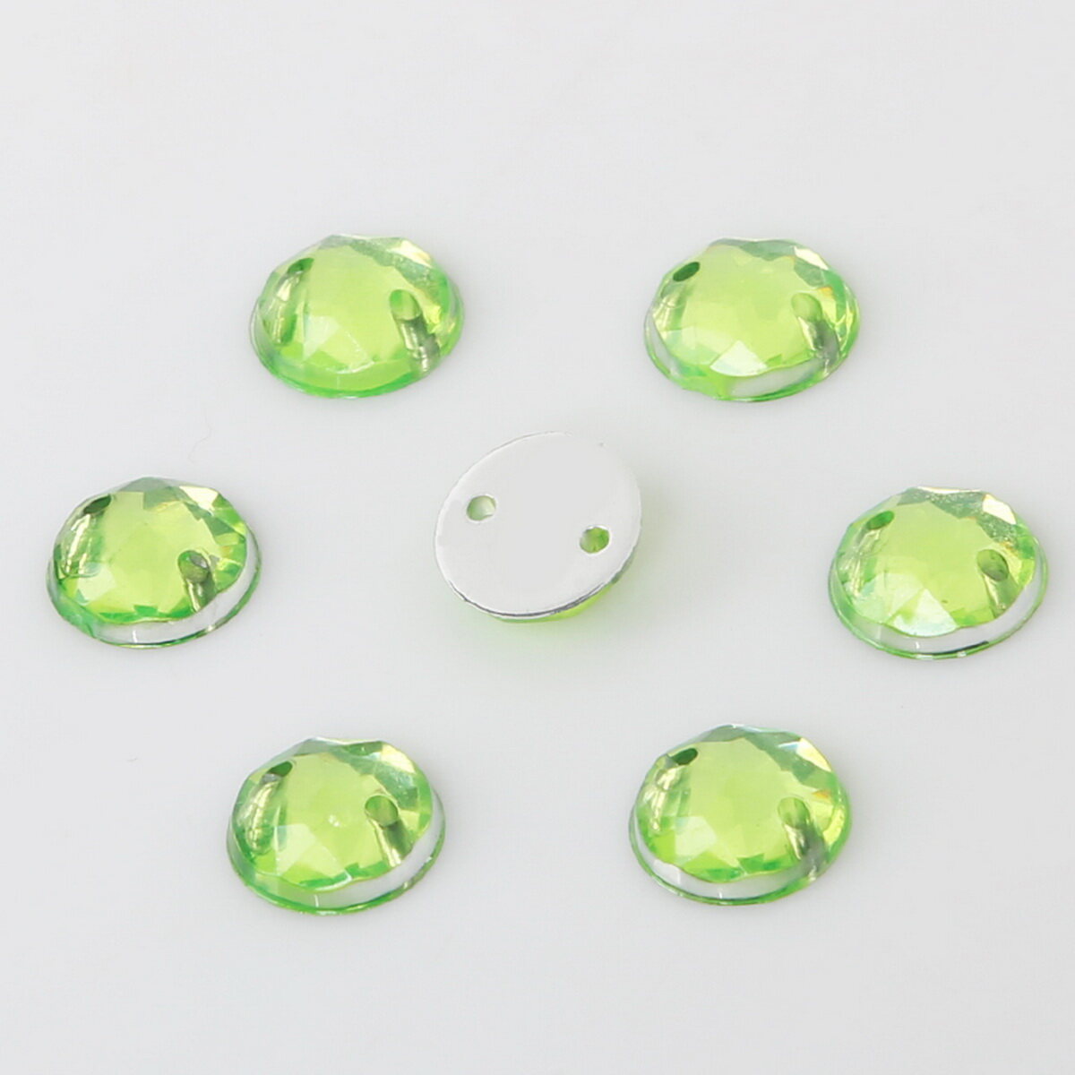 50-100pcs/bag 8/10/12mm Multicolor Crystal Flatback Acrylic Rhinestones Beads Strass Stones for DIY Clothes Applique Sewing Decoration