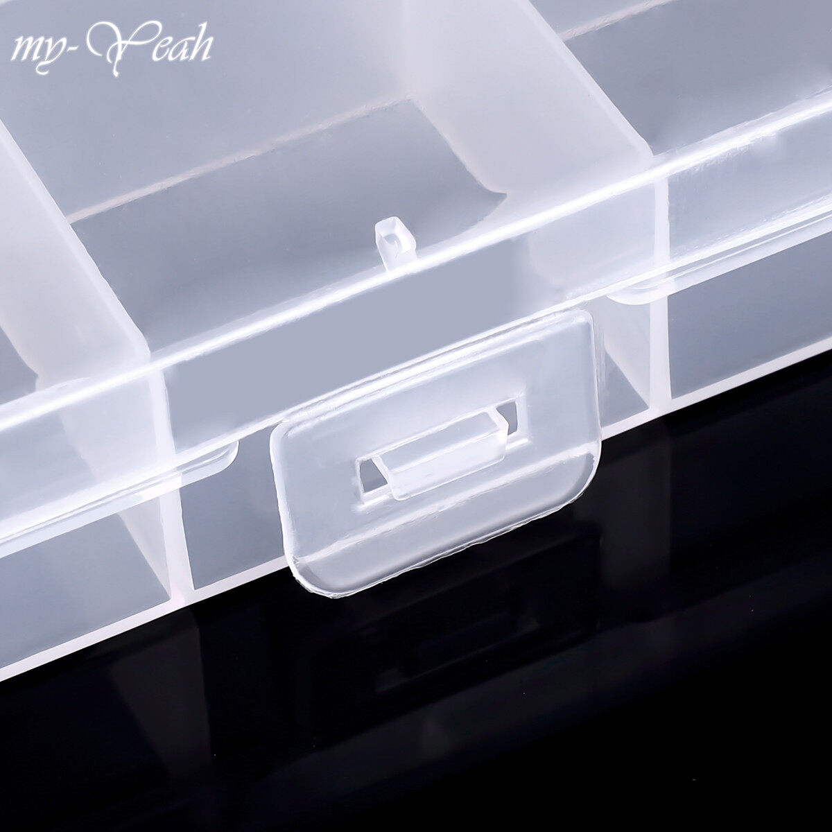 myyeah 6/24 Ô Hộp Nhựa Rỗng , Hộp Đựng Đinh Cố Định Hình Tròn Hình Chữ Nhật Rhinestone Đá Quý Dụng Cụ Hộp Đựng Trang Trí Hạt Trang Sức Pha Lê