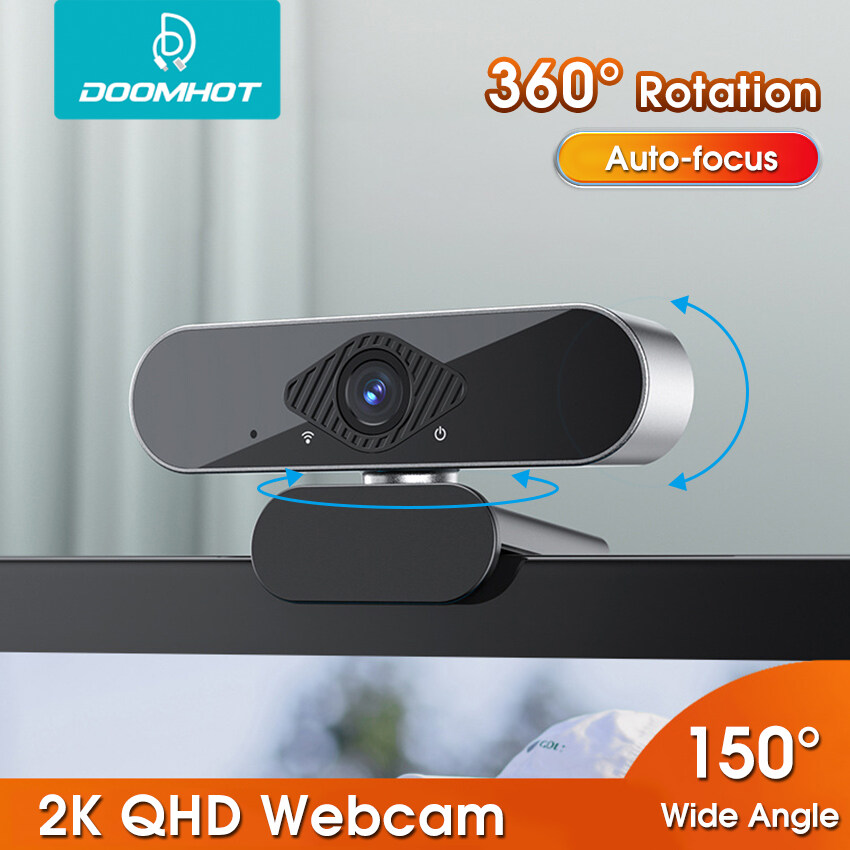 DoomHot Webcam 1080P Máy Tính PC 2K HD Có Micro, 150 Camera Xoay