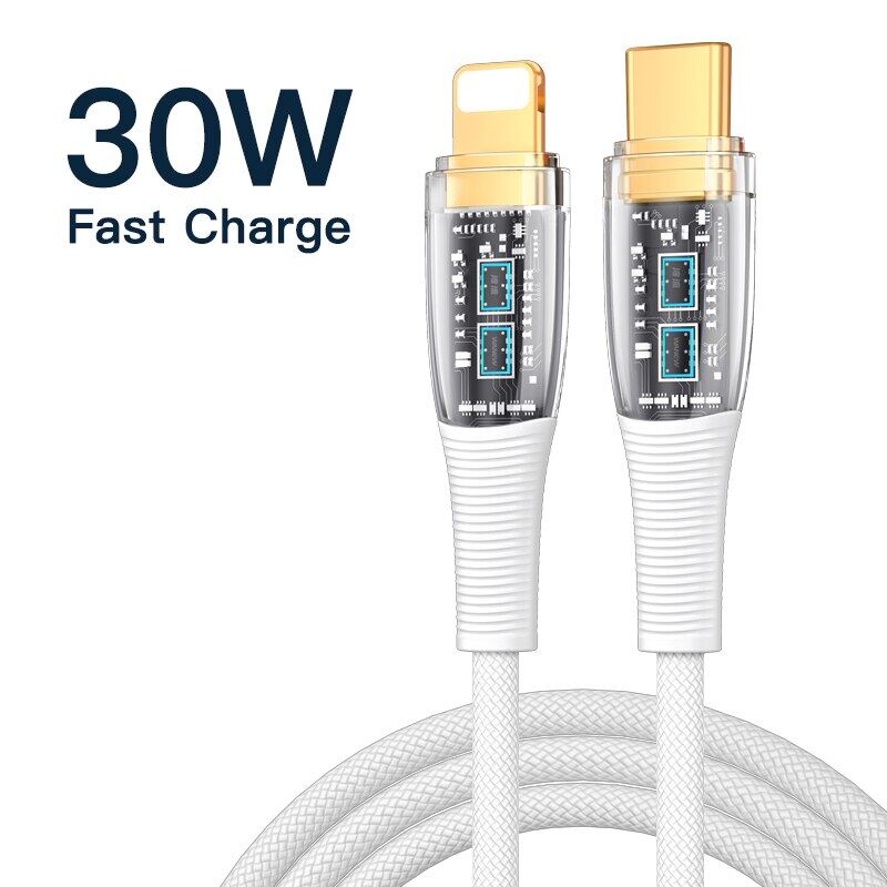 Zeallion 30W Fast Charging USB C Cable for iPhone Models iPad MacBook PD Type C Cable Lightning Wire
