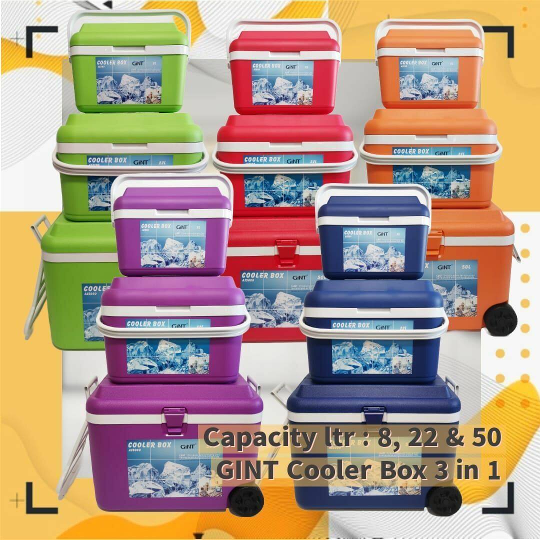 GINT Cooler Box 3 in 1. Capacity 8 L, 22 L & 50 L Lazada