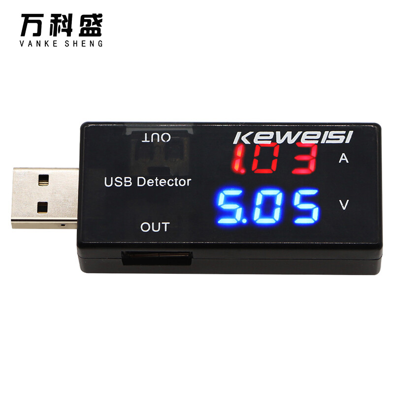 Dual-out USB power meter tester mobile power ampere voltage ammeter tester USB charger indicator charging voltage current voltmeter