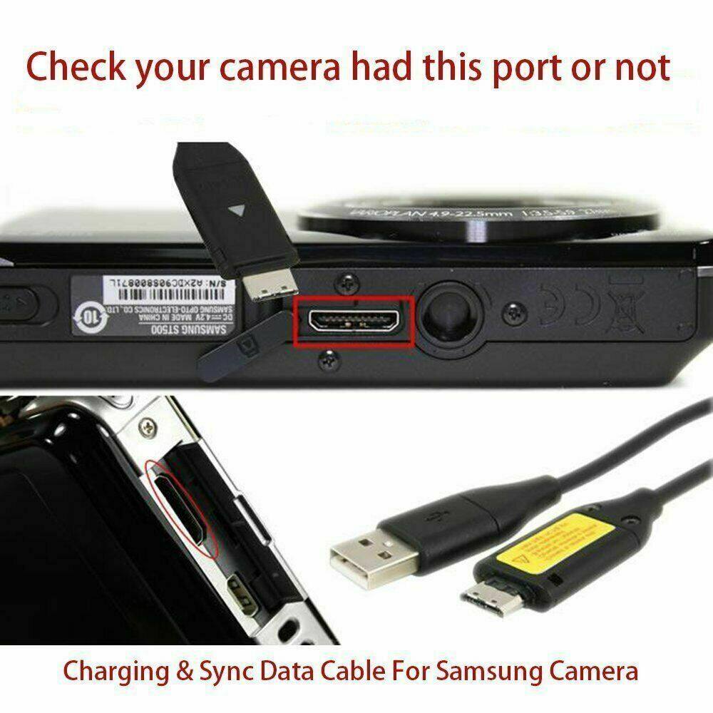 USB Data Sync Charger Photo Transfer Cable for Samsung PL100 PL120 PL10