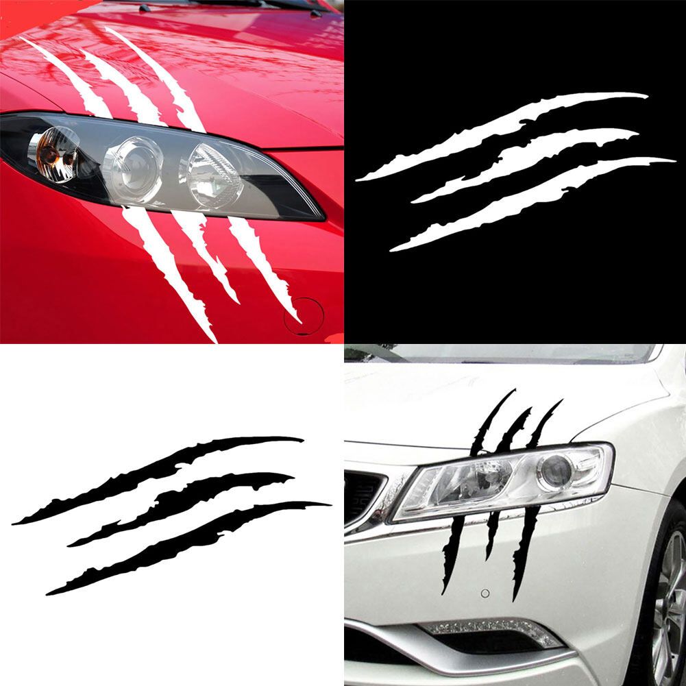 Funny Claw Scratch Stripe Phản Quang Xe Đèn Pha Decal Sticker Trang Trí
