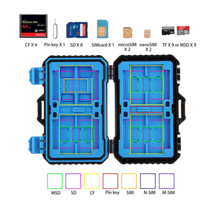 Giá Đầu Đọc Thẻ + 22 Trong 1 Thẻ Nhớ Dành Cho 1 Tiêu Chuẩn Sim + 2Micro-SIM + 2Nano-SIM + 3CF + 7SD + 6TF + 1 Thẻ Pin