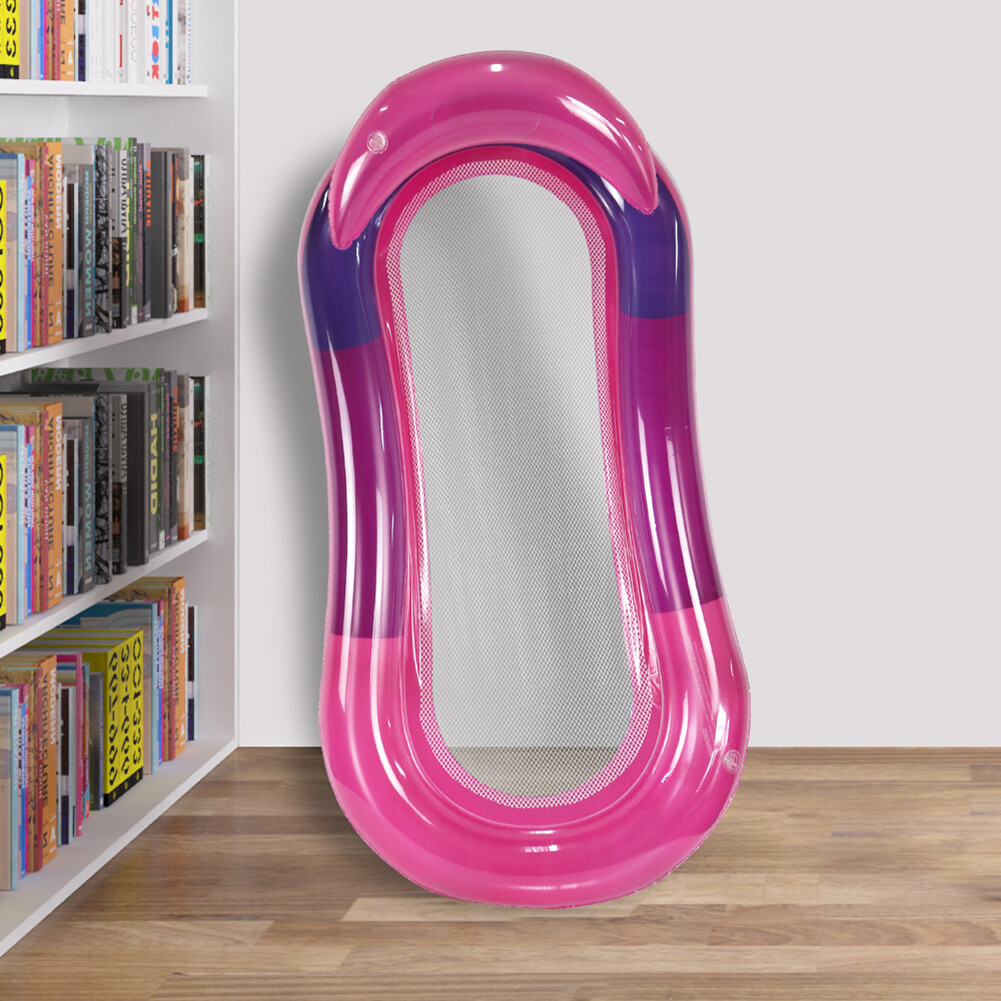 PVC Inflatable Hammock Bed Foldable Water Floating Bed Leak Proof Nozzle Durable Waterproof Wear Resistant Swimming Pool Accessories