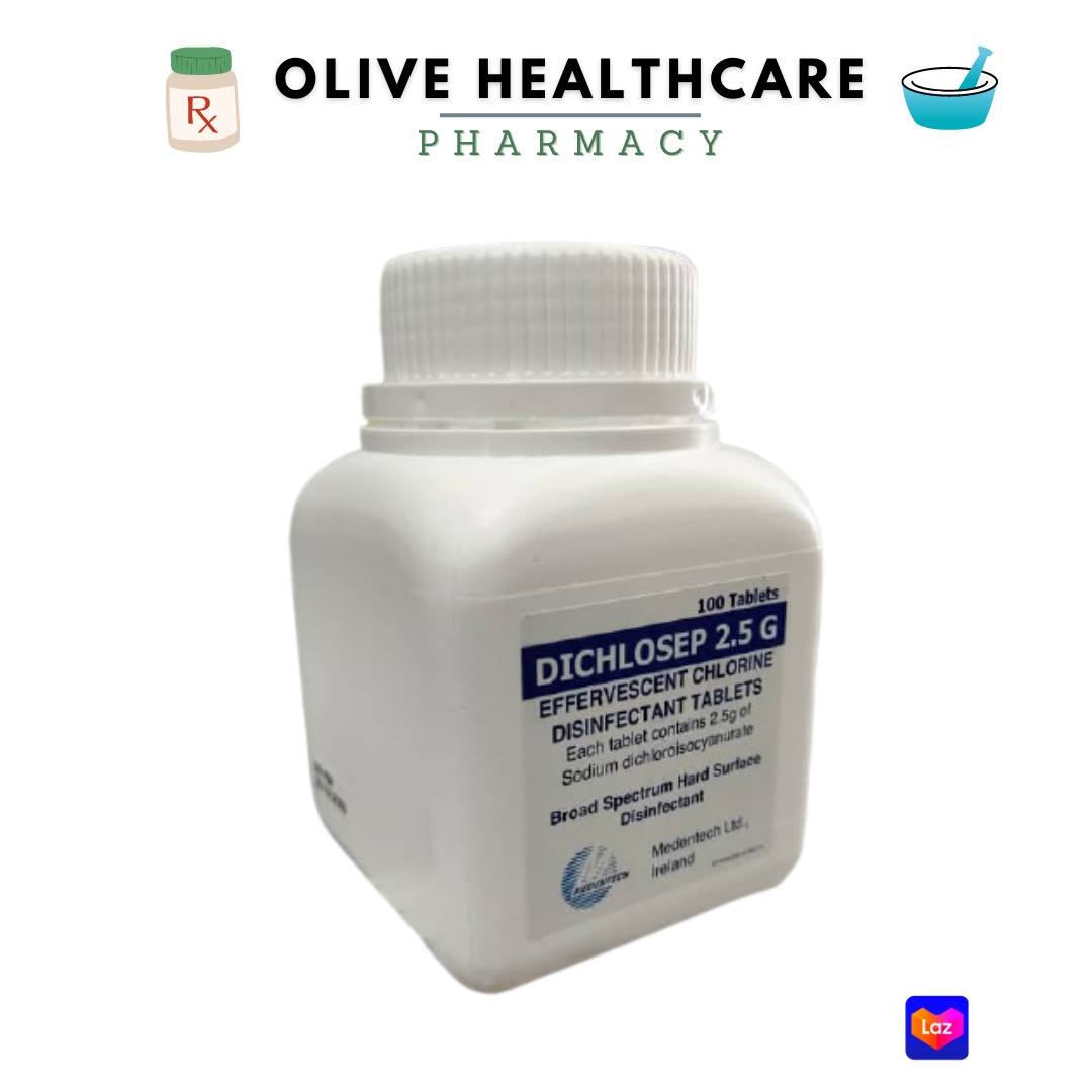 Dichlosep 2.5g Effervescent Chlorine Disinfectant Tablets (100 tablets