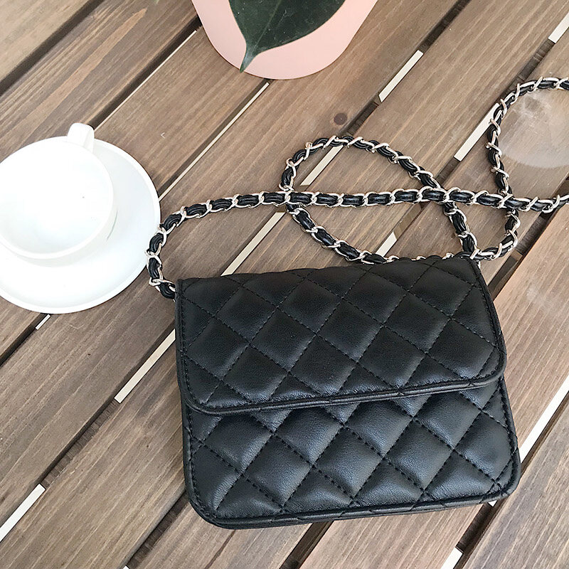 IELGY handbags handbags Korean version of the trendy wild western style small fragrance rhombus chain bag messenger bag