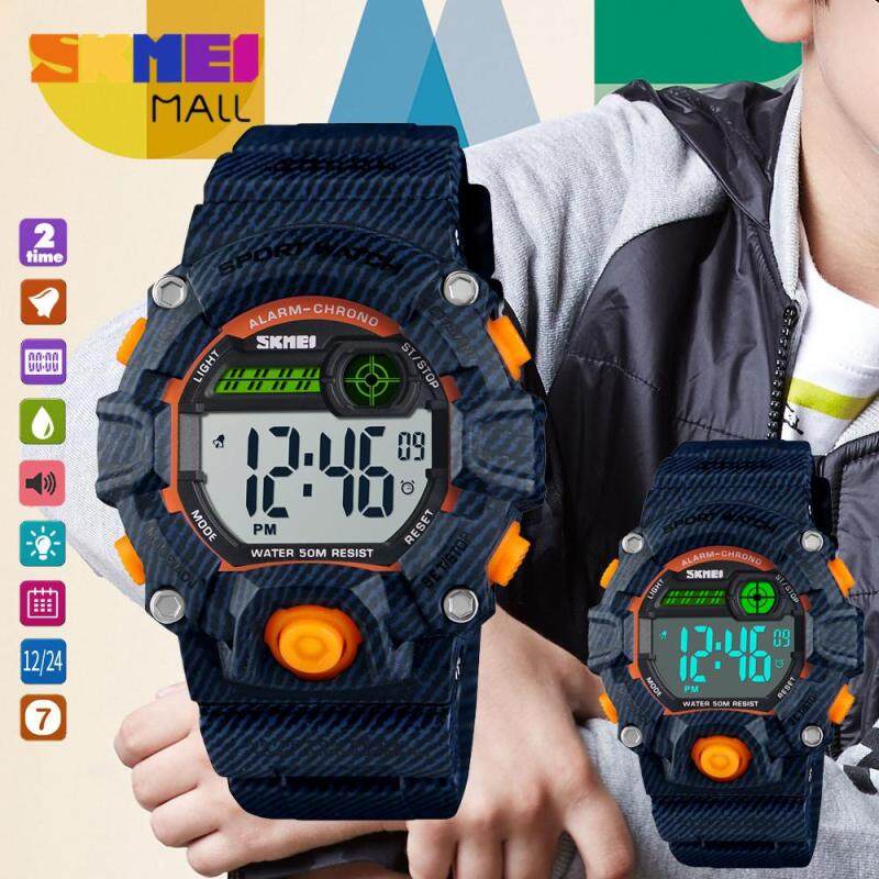 Nơi bán SKMEI 1484 Dual Time Boy Đồng Hồ Thể Thao Ngoài Trời Cô Gái Đồng Hồ Đeo Tay Kỹ Thuật Số 50M Báo Thức Chống Nước Chức Năng Bấm Giờ Xem Lịch Đồng Hồ 12/24 Giờ