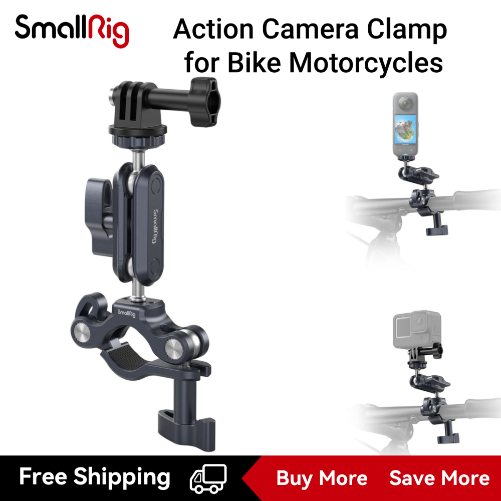 SmallRig Bike Motorcycle Handlebar Clamp Mount Max Load 500g for Gopro Insta360 DJI Sports Action Camera 4191