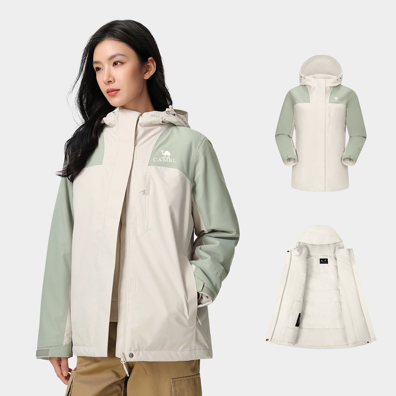 Cameljeans Women's Jacket Winter Outdoor Windproof Waterproof Cotton Thick Jacket