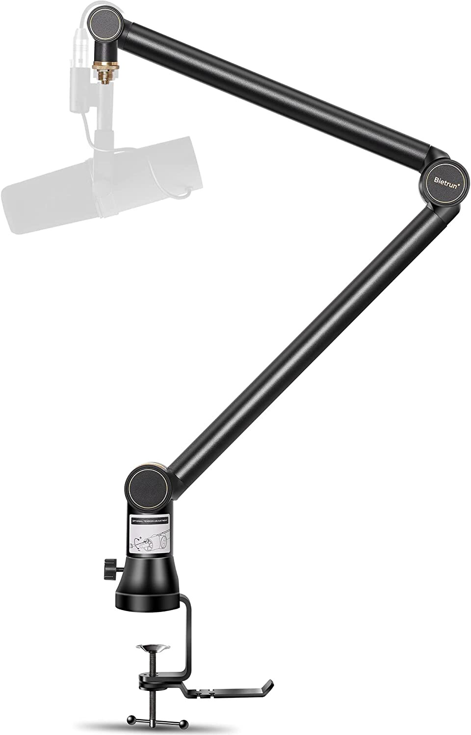 Mic Arm Desk Mount(Longer)for Blue Yeti/Snowball/Shure SM7B/MV7＆Other ...