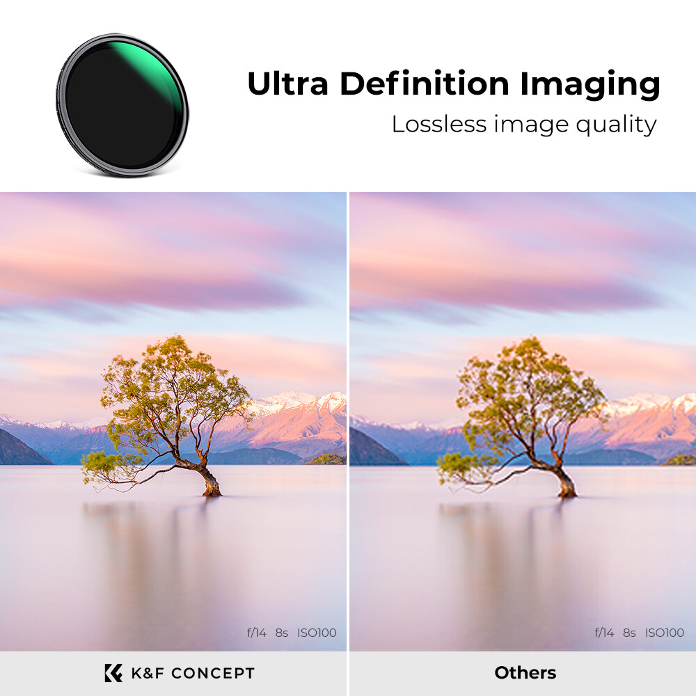 K&F Concept Magnetic ND8-ND128(3-7 Stop) Fader ND Filter Lens Neutral Density Variable Multiple Layer Coated 49mm 52mm 58mm 62mm 67mm 77mm 82mm for Camera Lens