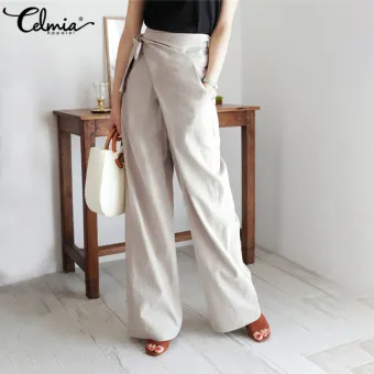 black high waisted tie trousers