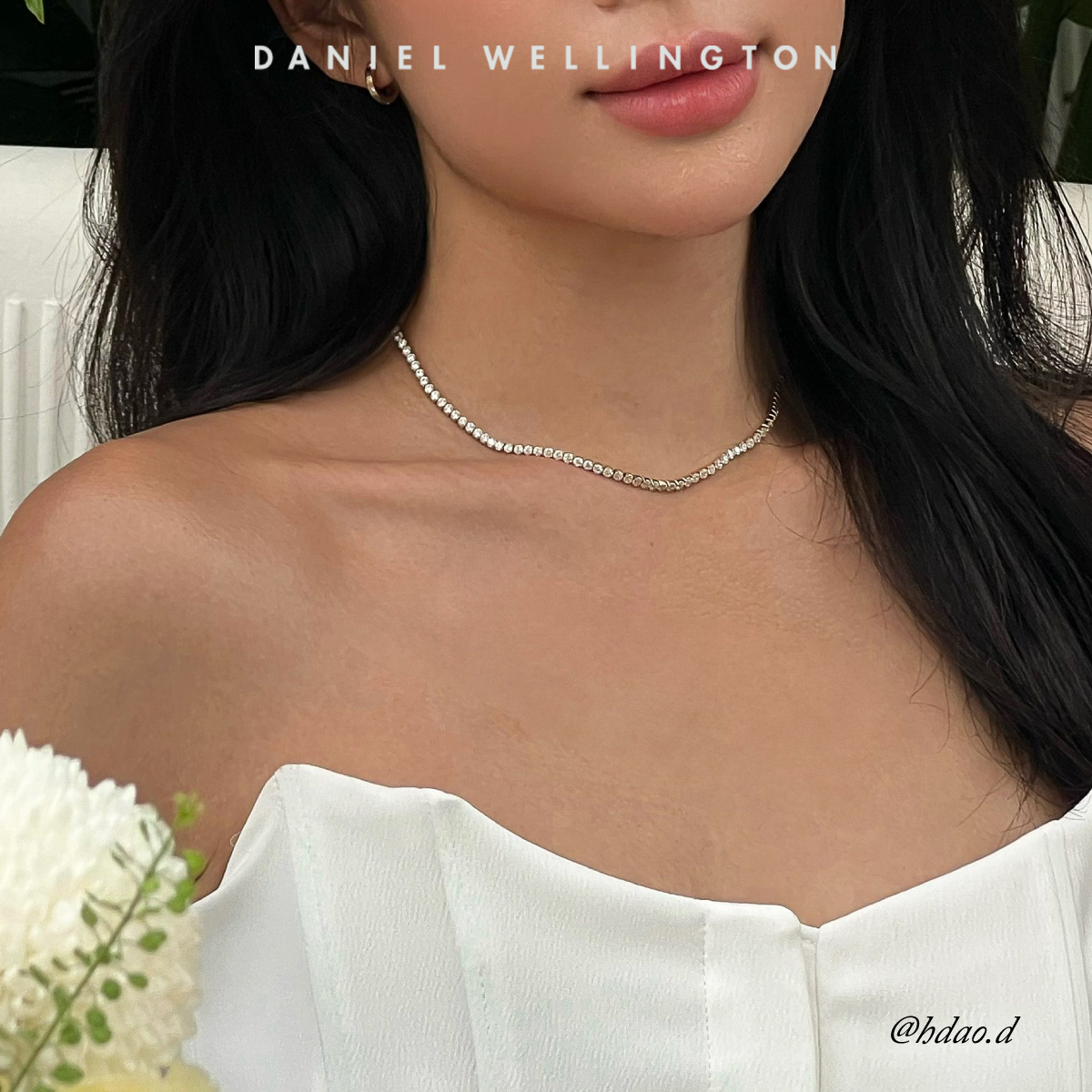 Daniel Wellington Classic Tennis Necklace Silver - Unisex Chain 
