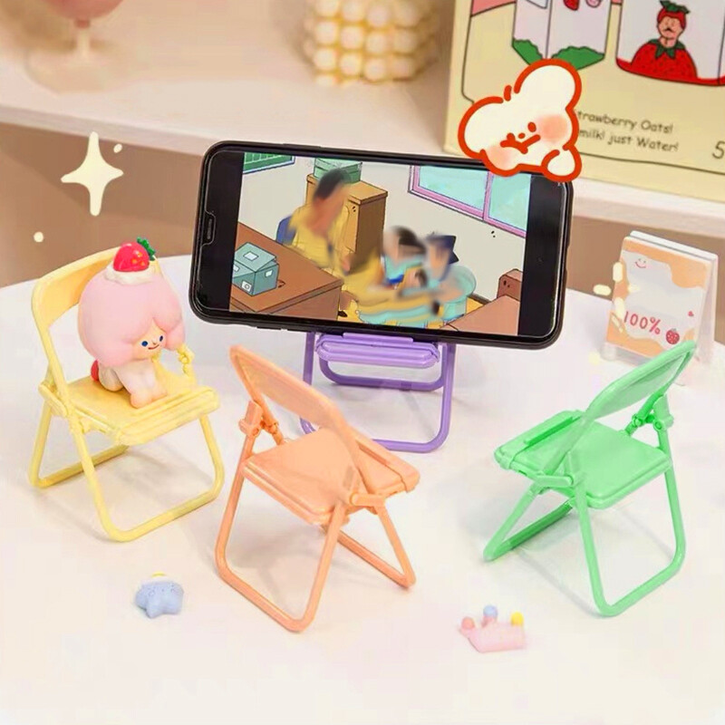 【YIDEA HONGKONG】Cute Little Chair Mobile Phone Holder Desk Foldable Phone Stand