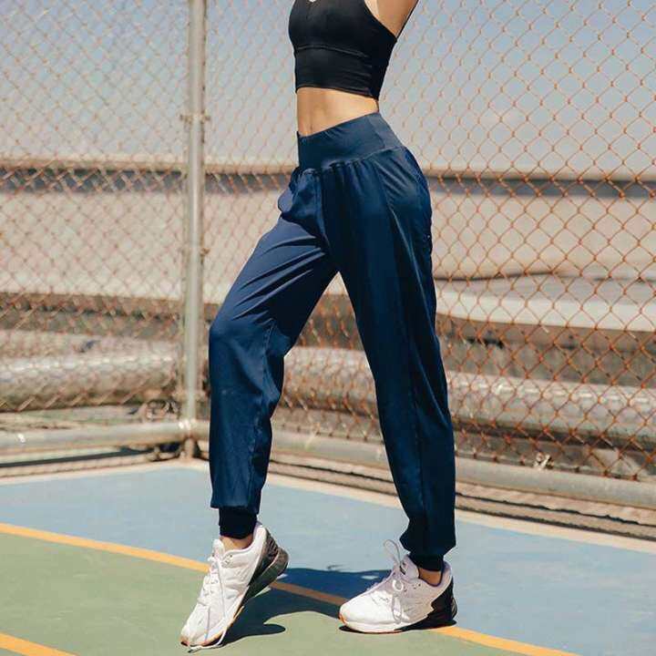 Quần Thể Thao Nữ Vestline Quần ống Rộng Mỏng Phần Chan Dầm Chạy Bộ Tập Yoga Thể Dục Rộng Chin điểm Thoang Khi Nhanh Kho Quần Thể Thao đi Chơi