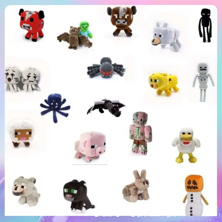 Minecraft Plush Dolls Toys Minecraft Game Doll Plush Toys Suit Kids Toys Creeper Ghast Skeleton Bat Spider Zombie Big Bad Wolf Gift Birthday Gift Lazada