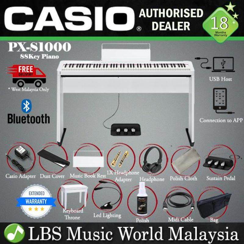 Casio PX-S1000 88 Keys Digital Piano White Keyboard Full Package Electric (PXS1000 / PX1000) Malaysia