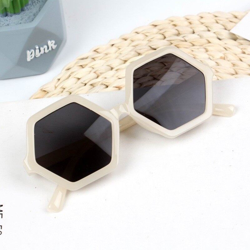 I LOVE DADDY&MUMMY Hexagon Boys Girls Sunglasses Children Sun Glasses Kids Eyewear UV400 Glasses