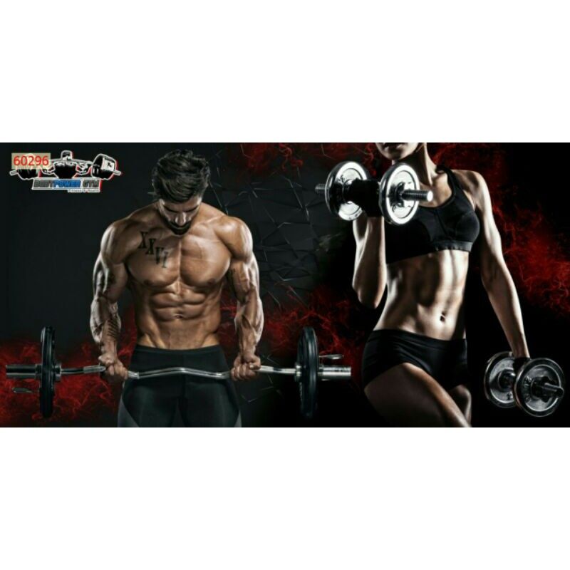 Tranh dán tường 3d trang trí phòng gym